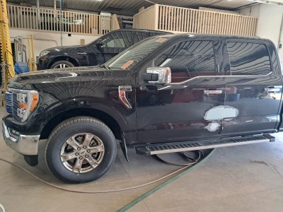 Black pickup truck cab